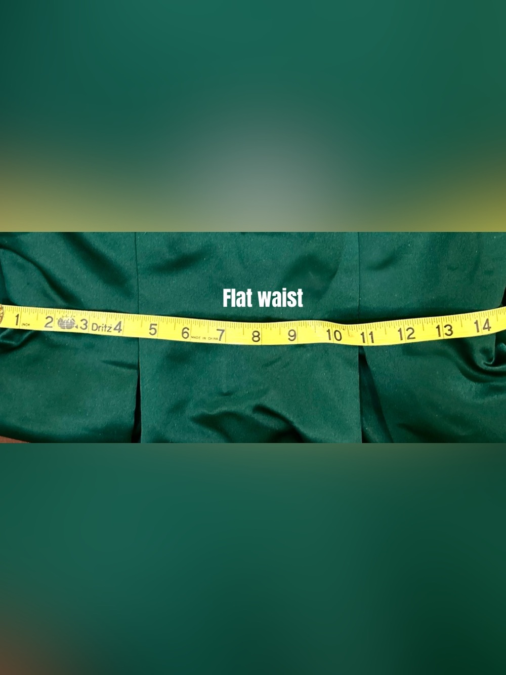 Emerald Green V-Neck Satin Evening Gown - Picture 15 of 17
